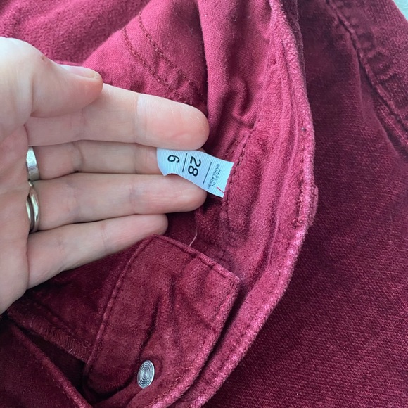Loft velvet pants, red size 28 - Picture 7 of 9